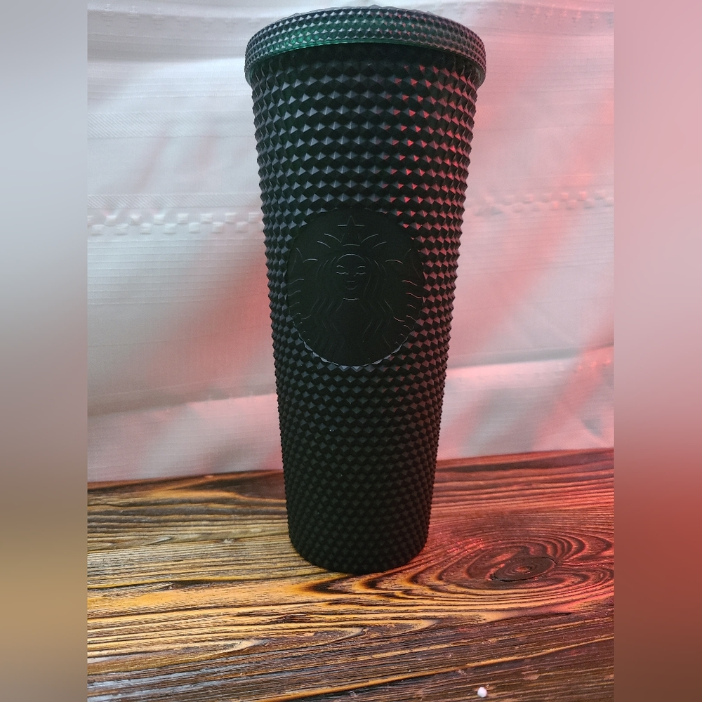 Starbucks Dark Green 24 oz Studded Tumbler NO STRAW